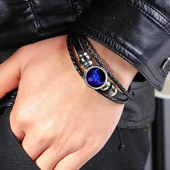🔥Zodiac Constellation Black Leather Guardian Bracelet 🔥